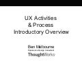 General UX activities & process overview