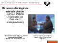 Generos dialogicos en televisión