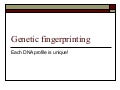 Genetic Fingerprinting