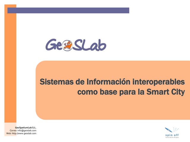 Sistemas de información interoperables como base para la Smart City