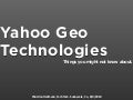 Introduction to Geo Technologies