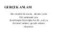 GerçEk Anlam