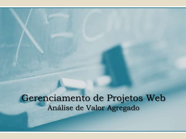 Gerenciamento de projetos - Analise...