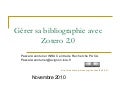 Gérer et partager sa bibliographie avec Zotero 2.0.9