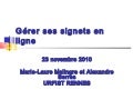 Gérer ses signets en ligne 