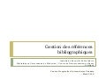 Gestion des références bibliographiques