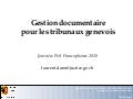 Gestion documentaire pour les tribunaux genevois