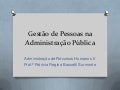 Gestão de pessoas na administração pública