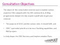 Consultation Objectives