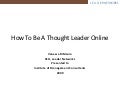 How to be a thought leader online