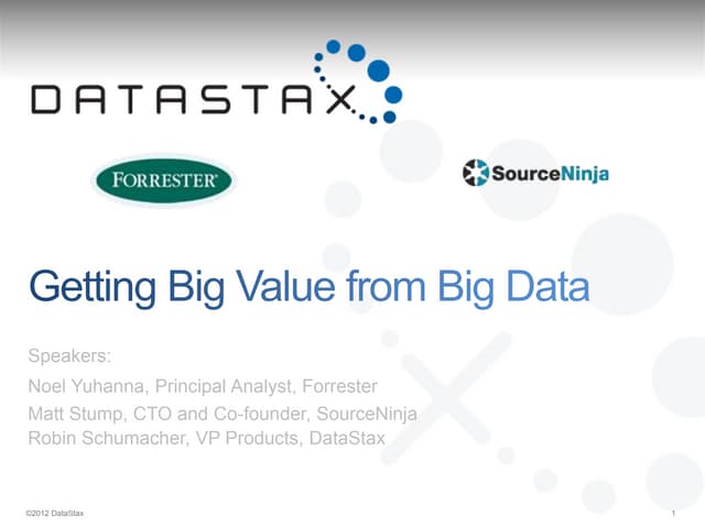 Getting Big Value from Big Data
