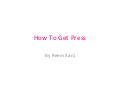 [PDS] How to Get Press - Reem Kanj