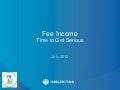 Getting Serious about Fee Income (Credit Union Conference Session Presentation Slides)
