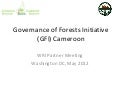 Governance of Forests Initiative: Cameroon 2012