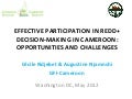GFI Cameroon: Effective Participation in REDD+g