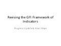 Revising the GFI Framework of Indicators