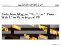 Zwitschern, bloggen, "YouTuben", Poken - Web 2.0 in Marketing und PR