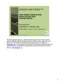 Gglts   Green Matters   2009 New Green Legislation Presentation