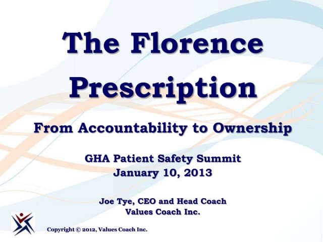 Joe Tye presentation to Georgia Hospital Association Patient Safety Summit with video links