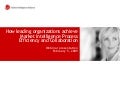 Market Intelligence for Process Efficiency and Collaboration 