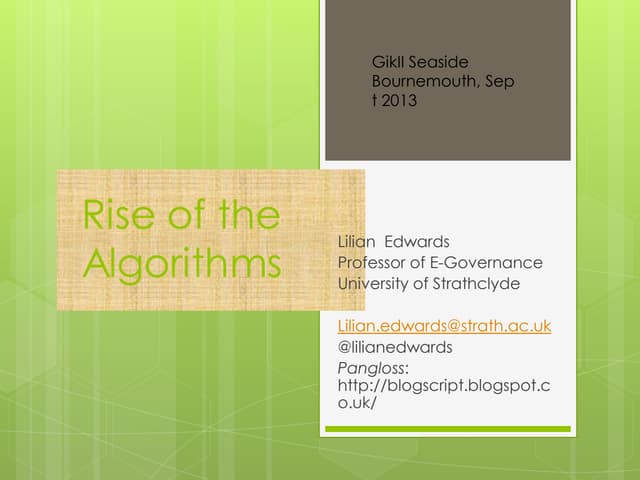 Slave to the Algo-Rhythms?