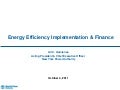 Energy Efficiency Implementation & Finance