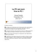 Le PC est mort. Vive le PC!