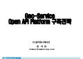 Geo Service Open API 플랫폼 구축 전략