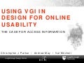 USING VGI IN DESIGN FOR ONLINE USABILITY 