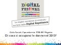 Giulia Faccioli - Di cosa si occupano le donne nel 2013? - Digital for Job