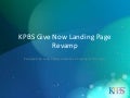 KPBS Give Now Landing Page Revamp