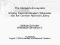 The Metadata Ecosystem  Moving Records between Wikipedia  and the German National Library