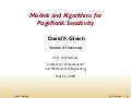 Ph.D. Defense: Models and Algorithms for PageRank sensitivity