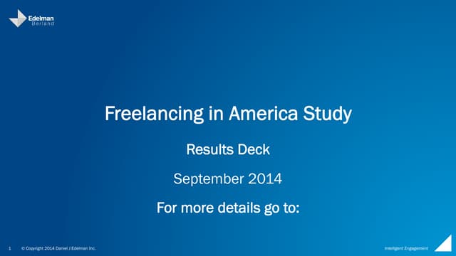 Freelancing in America: A National ...