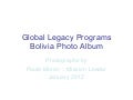 Global Legacy Programs :: Bolivia