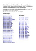 Global markets for milk and cream