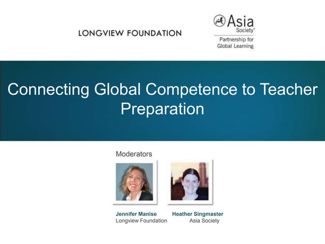 Connecting Global Competence to Teacher Preparation