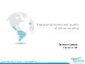 Representativeness and quality of online sampling by Germán Loewe - Netquest 2011