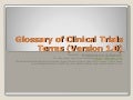 Glossary Of Clinical Trials Terms