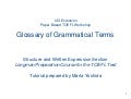 Glossary of grammatical terms