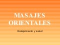 Masajes  orientales