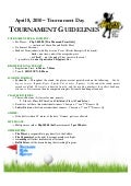 Golf tournament guidelines  registration