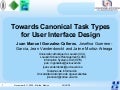 Towards Canonical Task Types for User Interface Design