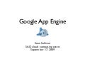 Google App Engine - September 17 2009