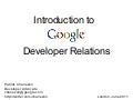 Introduction to Google Developer Relations
