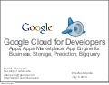 Google Cloud for Developers - Devfest Manila