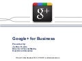 Google+ For Business