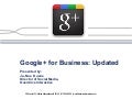 Google+ for Business: Updated