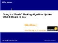 Google&rsquo;s "Panda" Ranking Algorithm Update: What It Means to You 2012 01-10