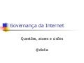 Governança da internet